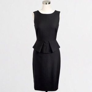 J Crew Black Peplum Dress